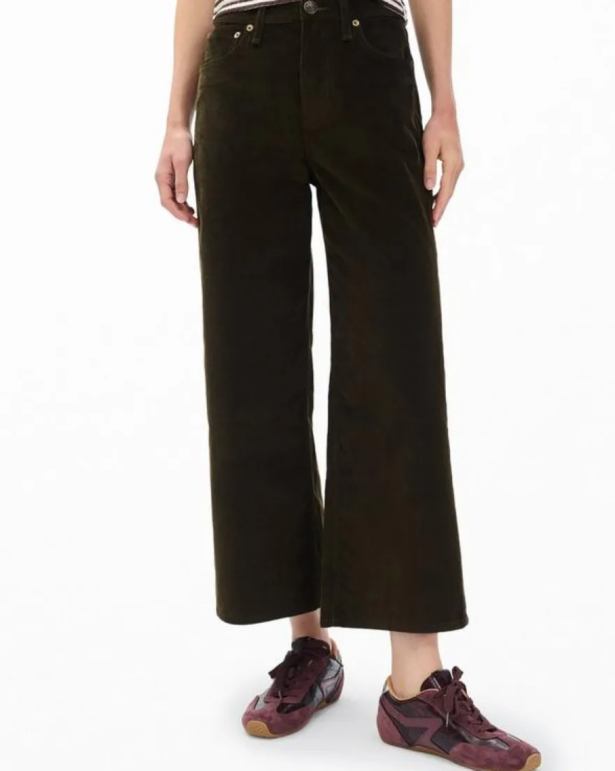 Andi Ankle Wide-Leg Corduroy Pants