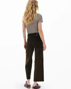 Andi Ankle Wide-Leg Corduroy Pants