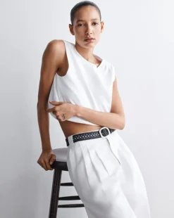Audrey Woven Italian Leather Belt