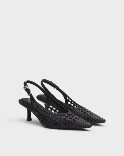 Brynn Faux Leather Slingback Heels