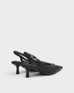 Brynn Faux Leather Slingback Heels