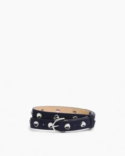 Brynn Studded Italian Suede Belt