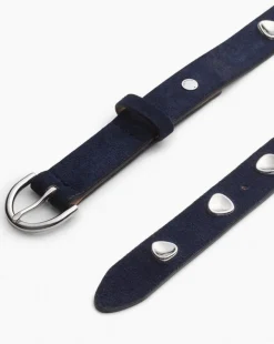 Brynn Studded Italian Suede Belt