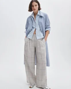 Chappell Plaid Linen Pants