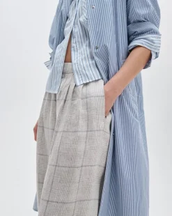 Chappell Plaid Linen Pants