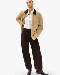 Charlie Ankle Barrel Corduroy Pants