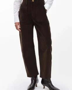 Charlie Ankle Barrel Corduroy Pants