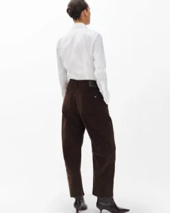 Charlie Ankle Barrel Corduroy Pants
