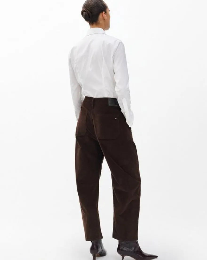 Charlie Ankle Barrel Corduroy Pants