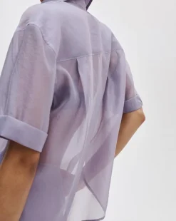 Connie Organza Short-Sleeve Shirt