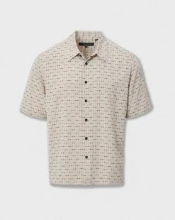Dalton Short-Sleeve Jacquard Shirt
