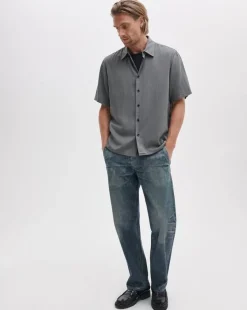 Dalton Short-Sleeve Jacquard Shirt