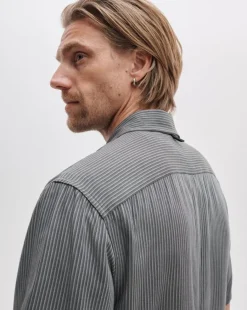 Dalton Short-Sleeve Jacquard Shirt