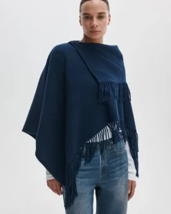 Darcey Italian Wool Cowl Poncho