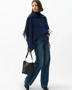 Darcey Italian Wool Cowl Poncho