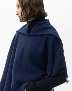 Darcey Italian Wool Cowl Poncho