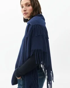 Darcey Italian Wool Cowl Poncho