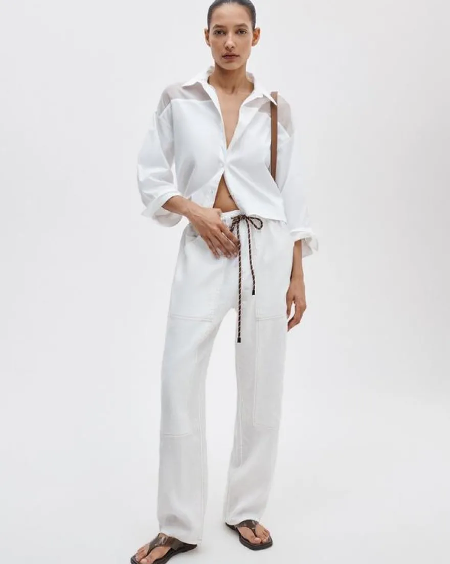 Elly Poplin-Organza Shirt