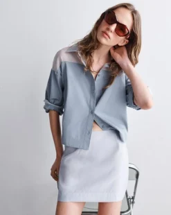 Elly Poplin-Organza Shirt