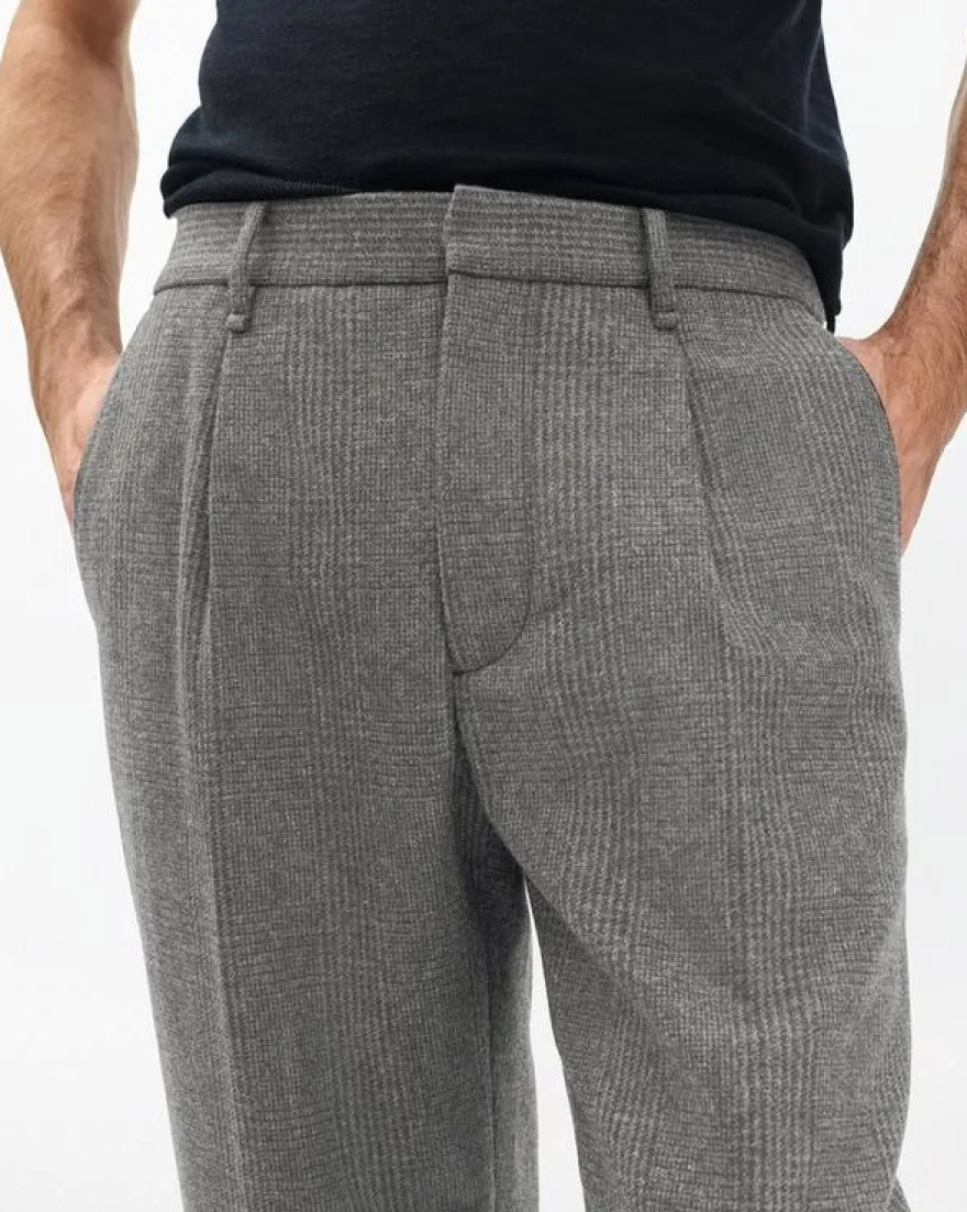 Evan British Plaid Wool Trousers