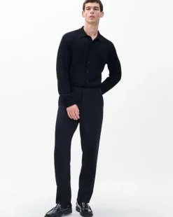Evan British Wool Tuxedo Trousers