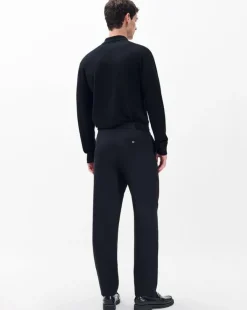 Evan British Wool Tuxedo Trousers