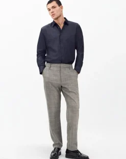 Evan Italian Plaid Wool Trousers