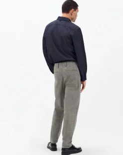 Evan Italian Plaid Wool Trousers