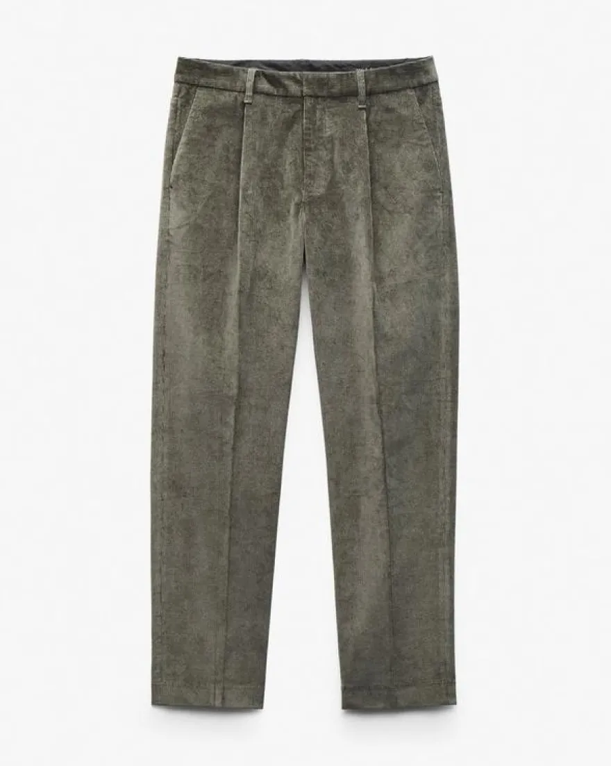 Evan Pleated Corduroy Trousers
