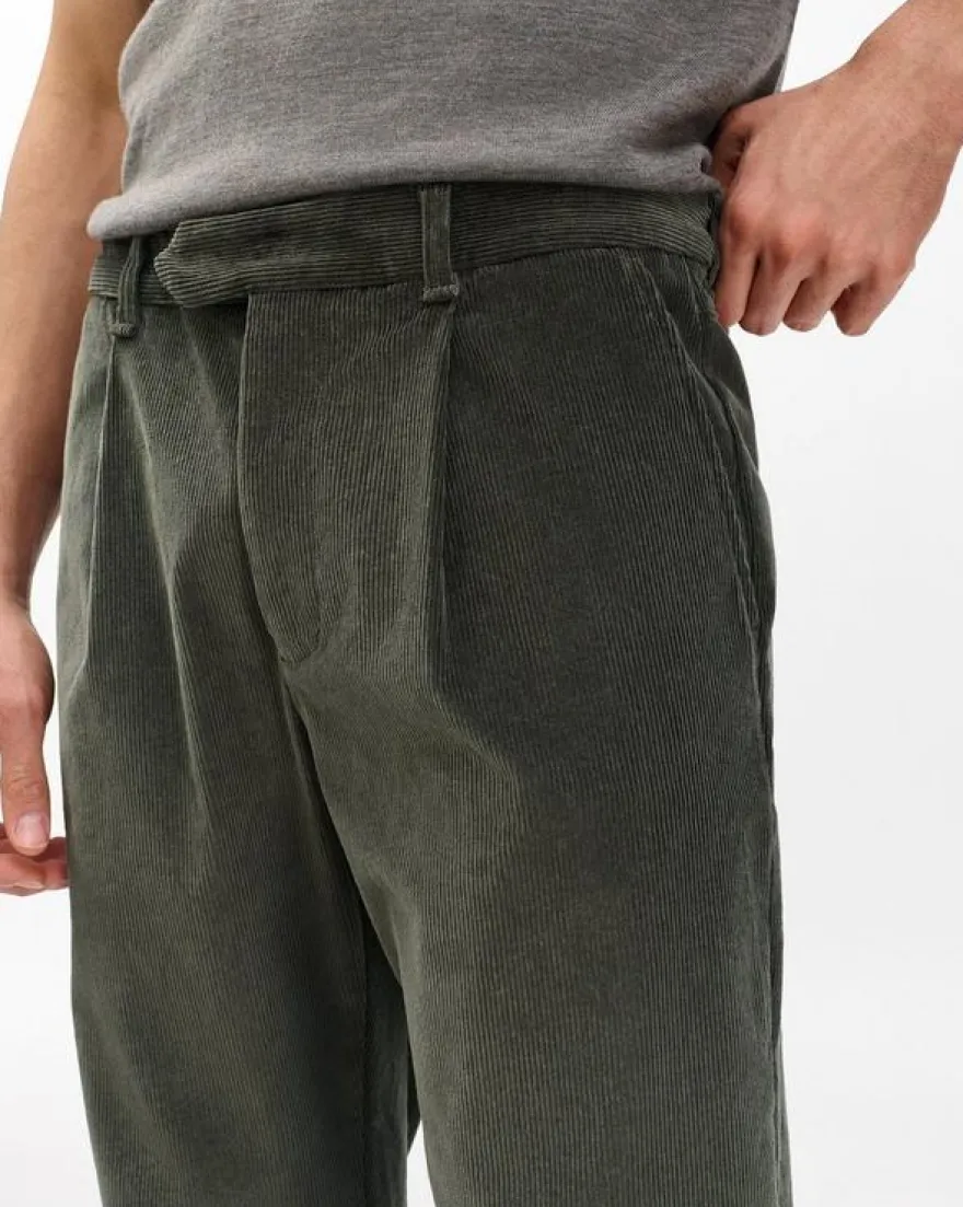 Evan Pleated Corduroy Trousers