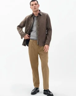 Evan Pleated Stretch Twill Chinos