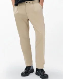 Evan Pleated Stretch Twill Chinos