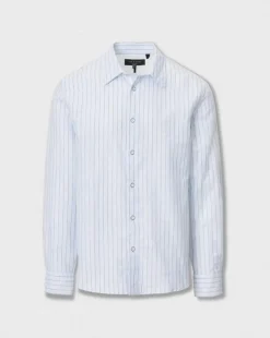 Finch Striped Linen-Cotton Shirt