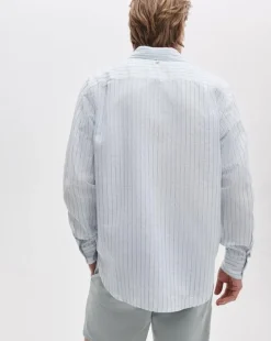 Finch Striped Linen-Cotton Shirt