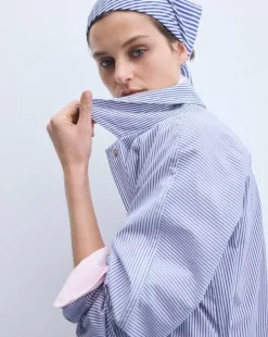 Gail Italian Striped Silk Scarf