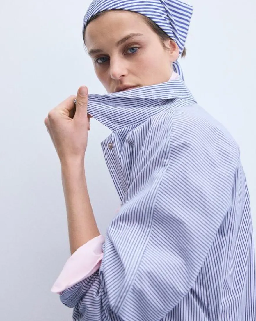 Gail Italian Striped Silk Scarf