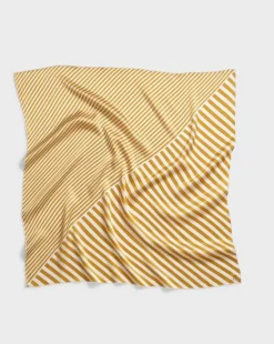 Gia Striped Italian Silk Scarf