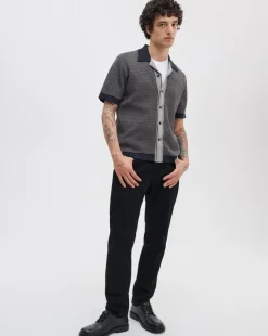 Harvey Contrast-Trim Knit Camp Shirt