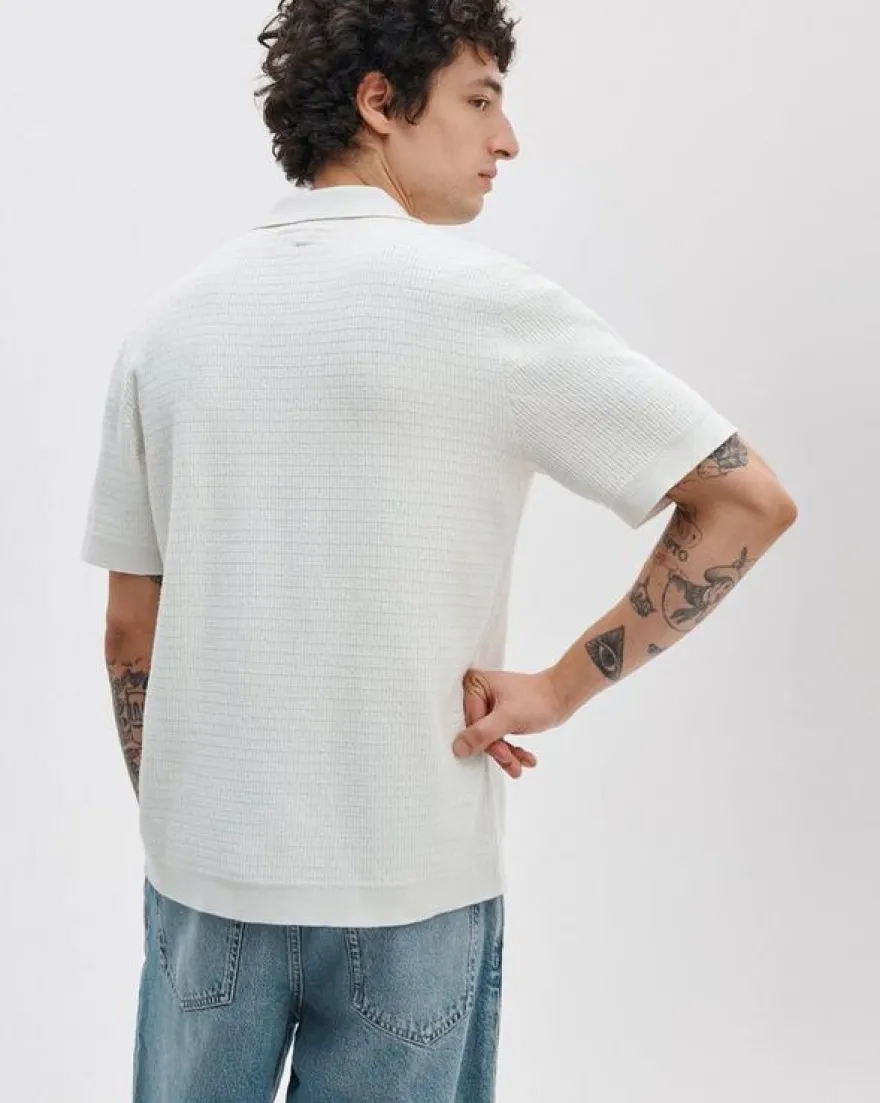 Harvey Contrast-Trim Knit Camp Shirt
