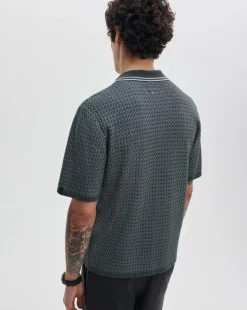 Harvey Cross-Stitch Camp Shirt