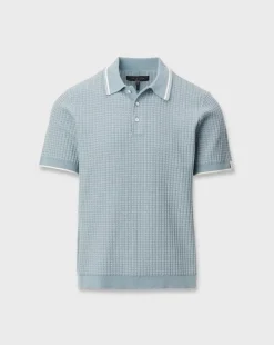Harvey Rib-Knit Polo Shirt