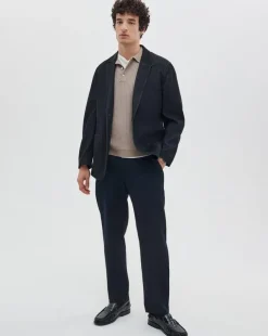 Harvey Rib-Knit Polo Shirt