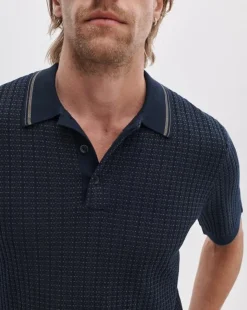 Harvey Rib-Knit Polo Shirt