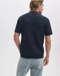 Harvey Rib-Knit Polo Shirt