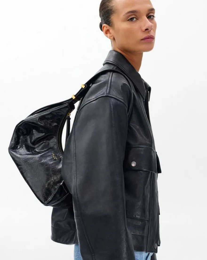 Hudson Leather Hobo Bag
