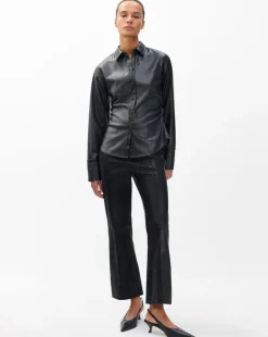 Irina Kick Flare Leather Pants