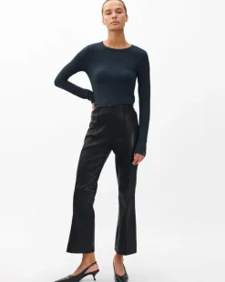 Irina Kick Flare Leather Pants