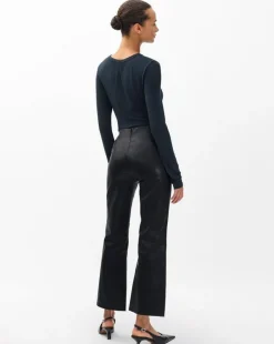 Irina Kick Flare Leather Pants