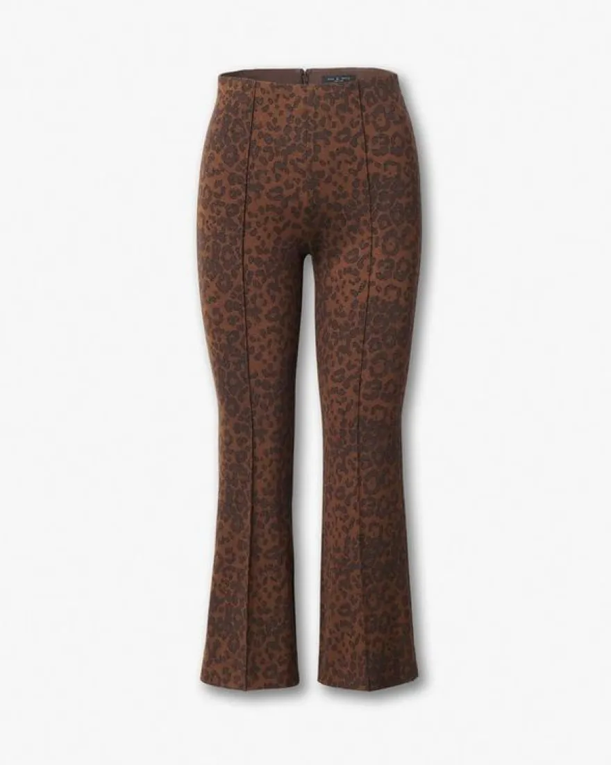 Irina Leopard-Print Kick Flare Pants
