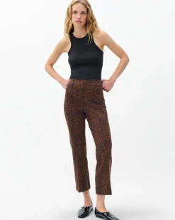 Irina Leopard-Print Kick Flare Pants